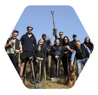 Team Bumper at tree planting