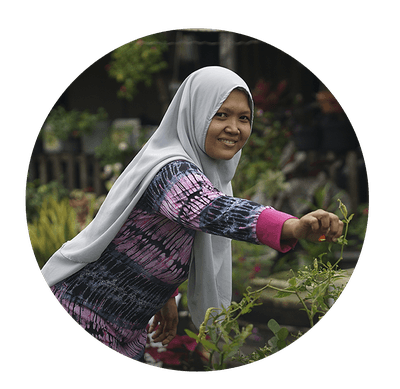 Picking flowers