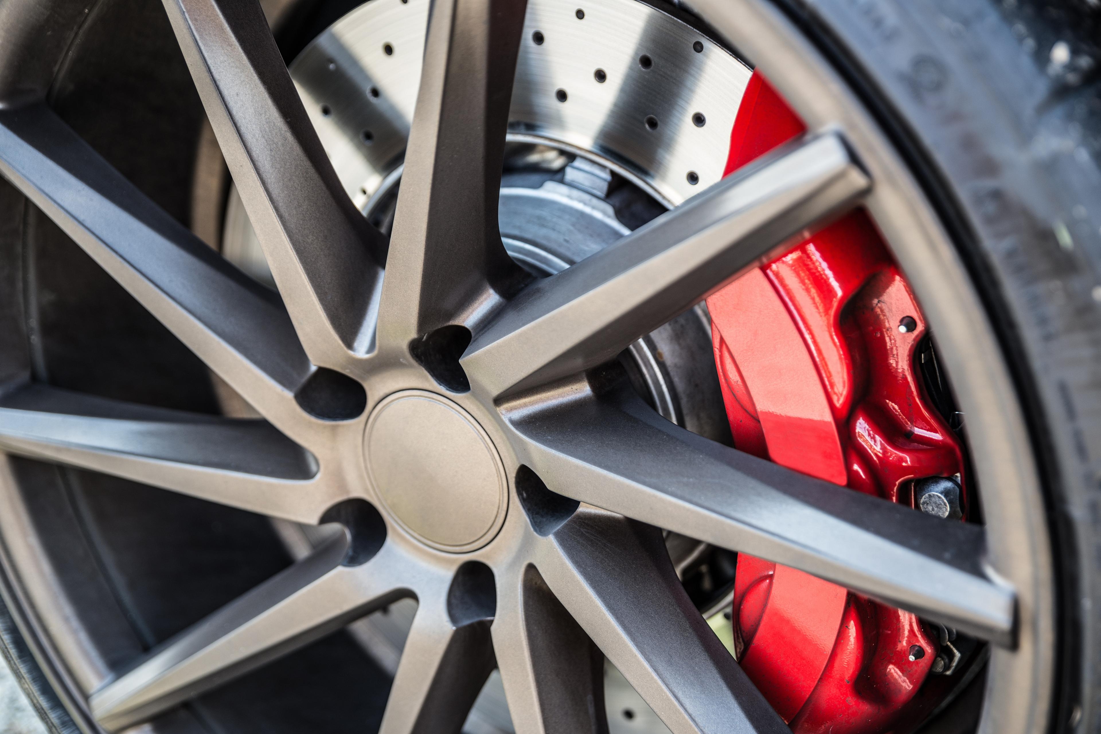 Brake calliper close up