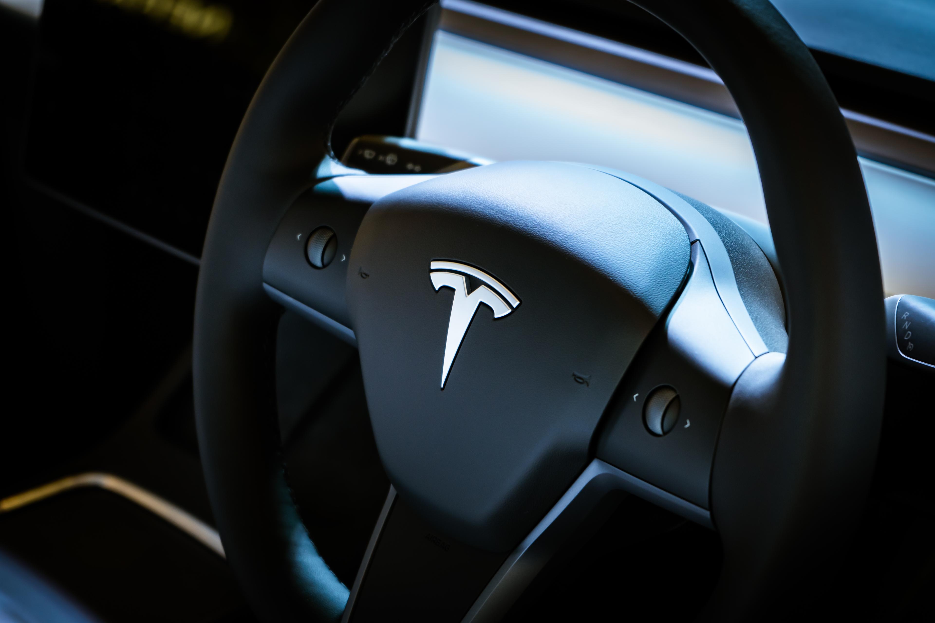 Tesla steering wheel