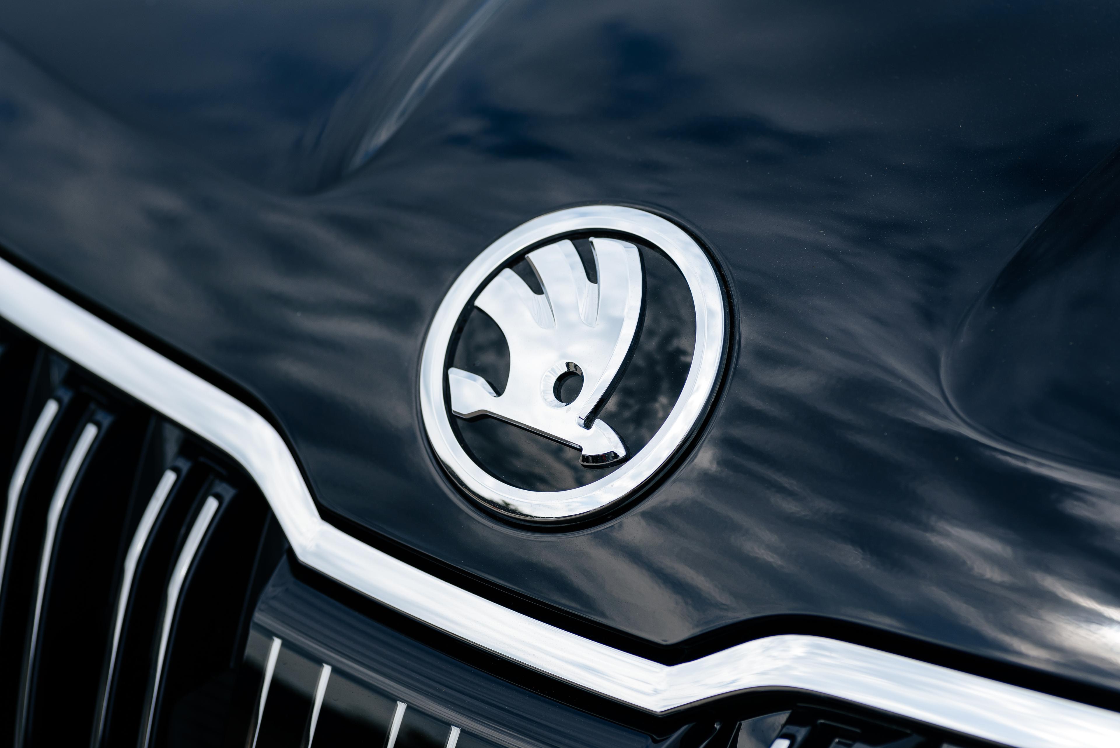 Skoda badge close up