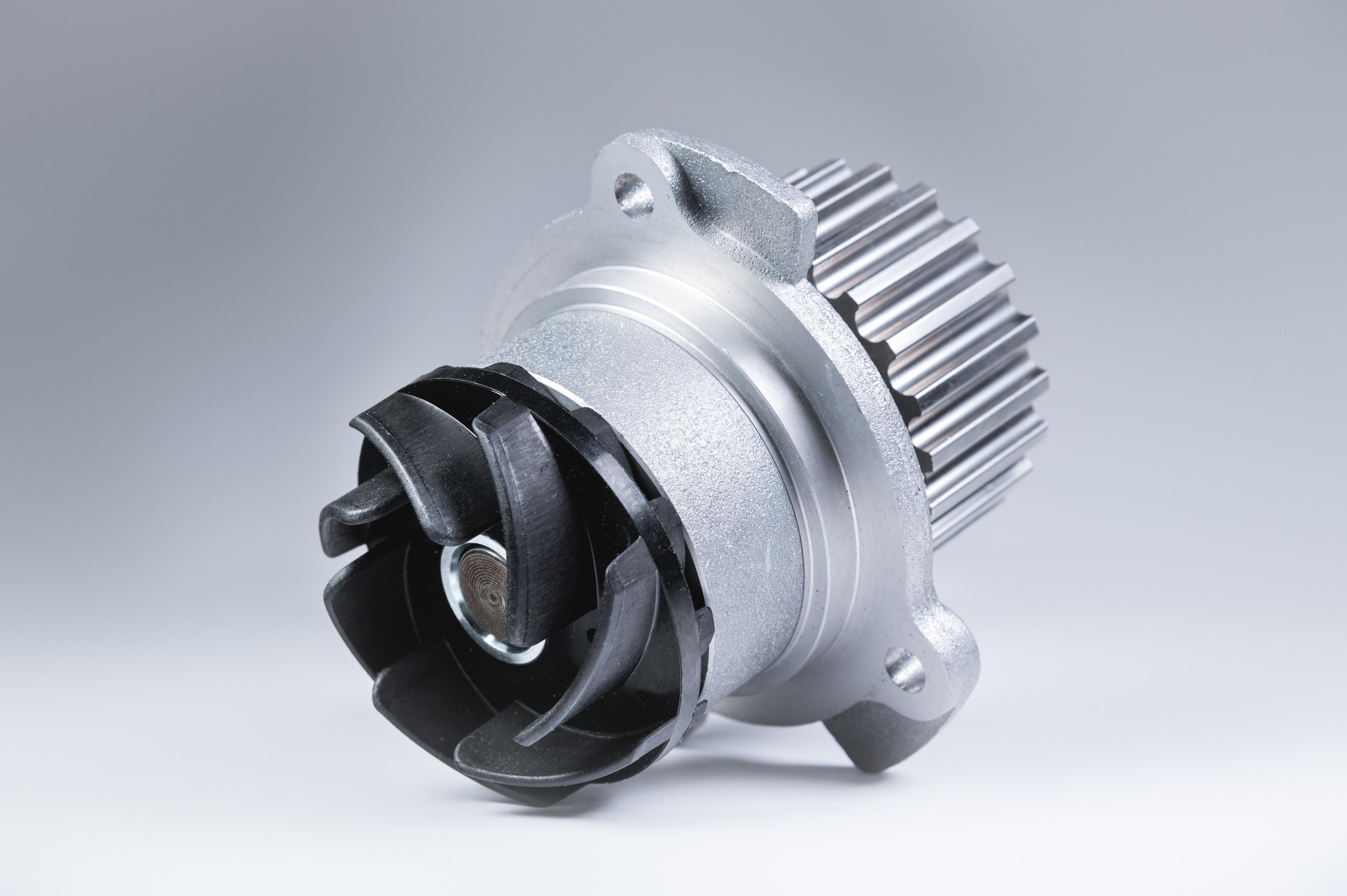 New water pump on a grey background