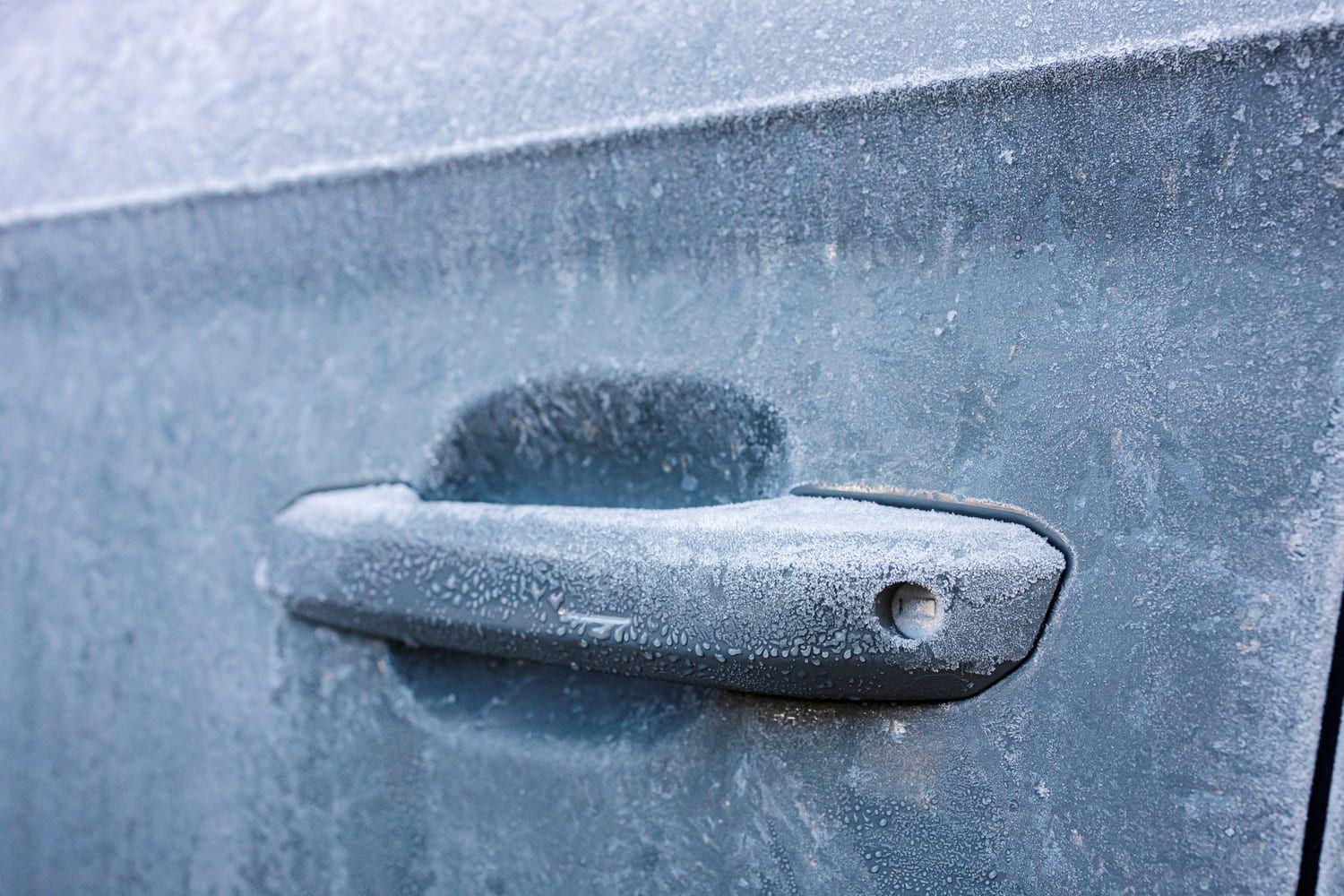 Frozen car lock