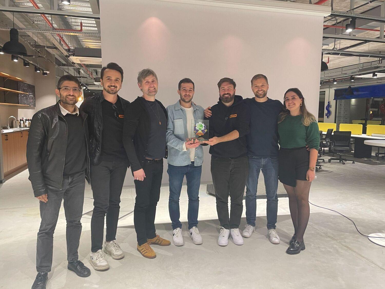 Winning team at the Hackathon