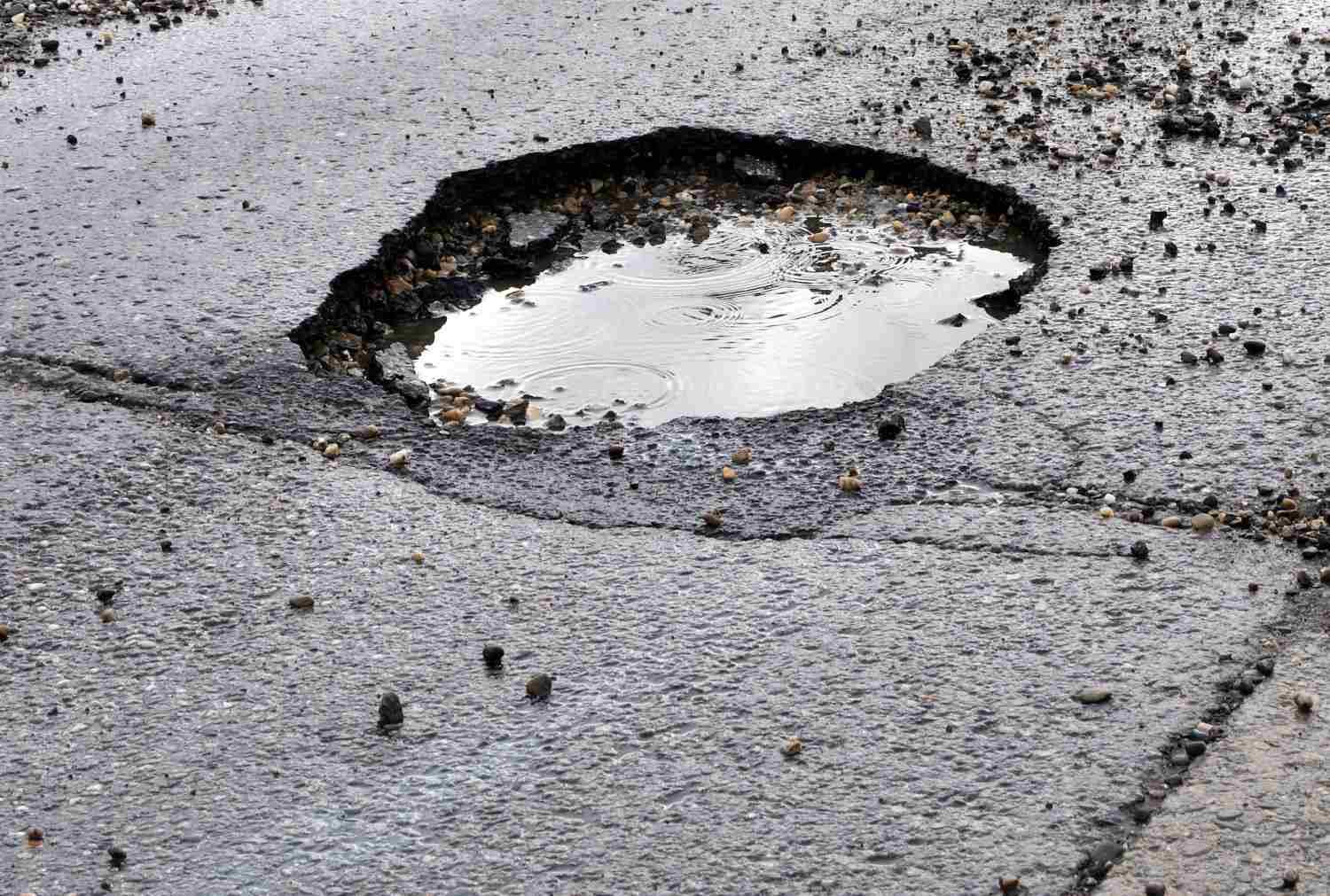 A pothole
