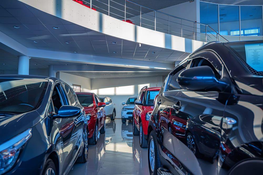 Inside a dealership