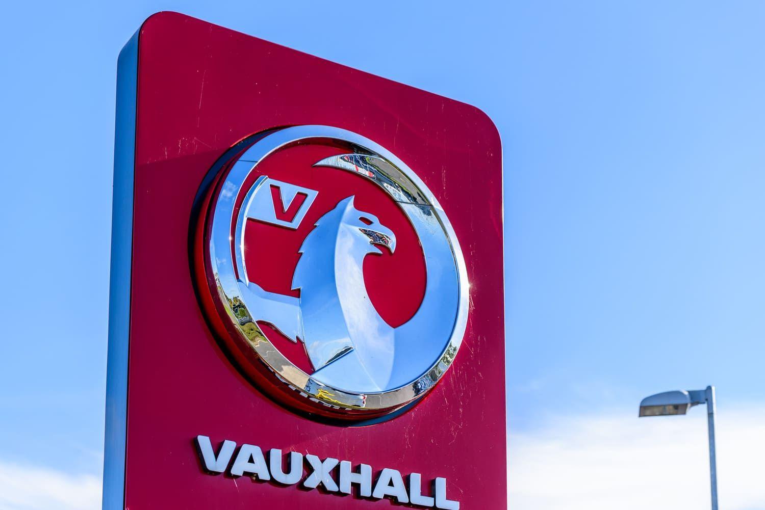 Signage of a Vauxhall dealership
