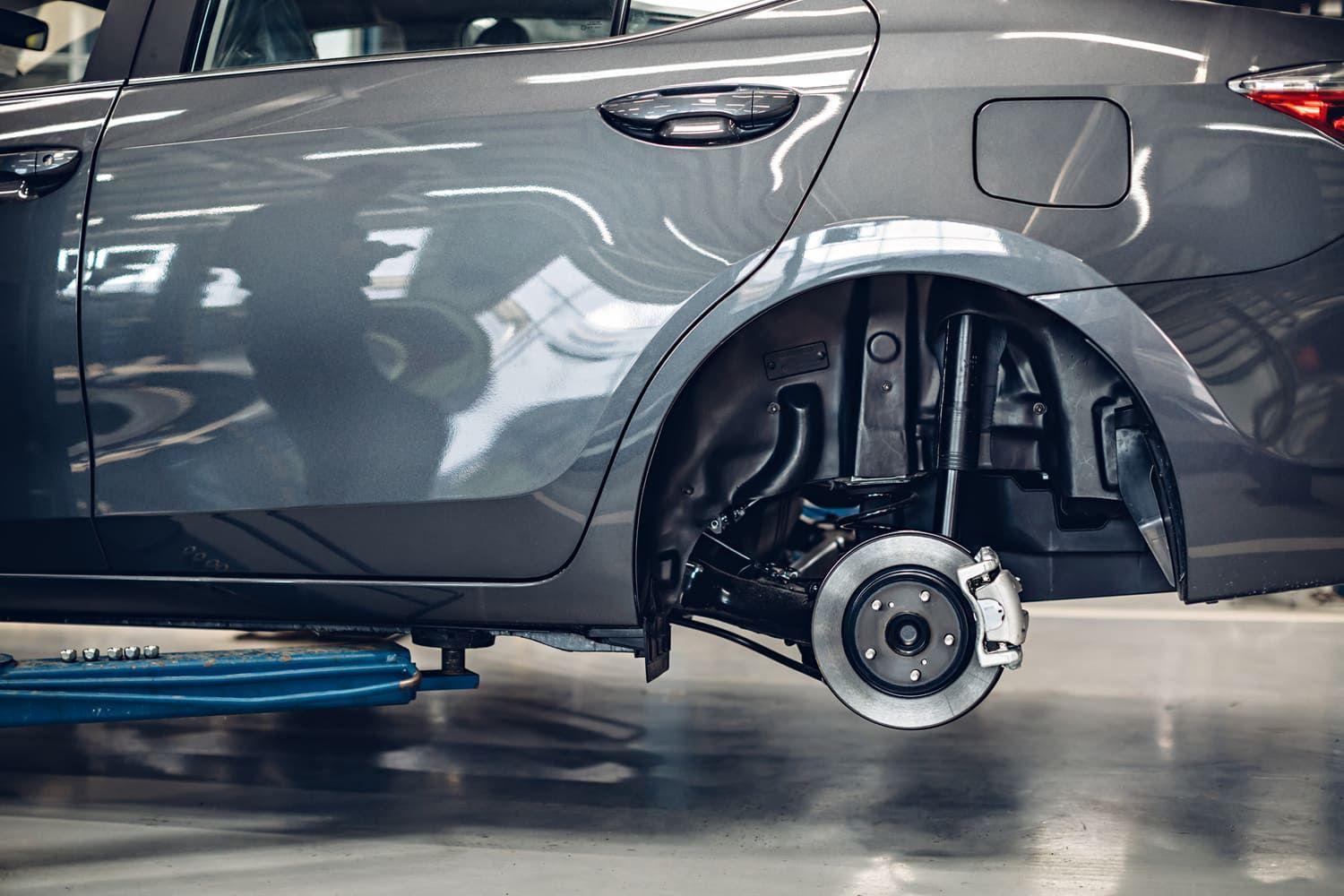 Vehicle having suspension repaired