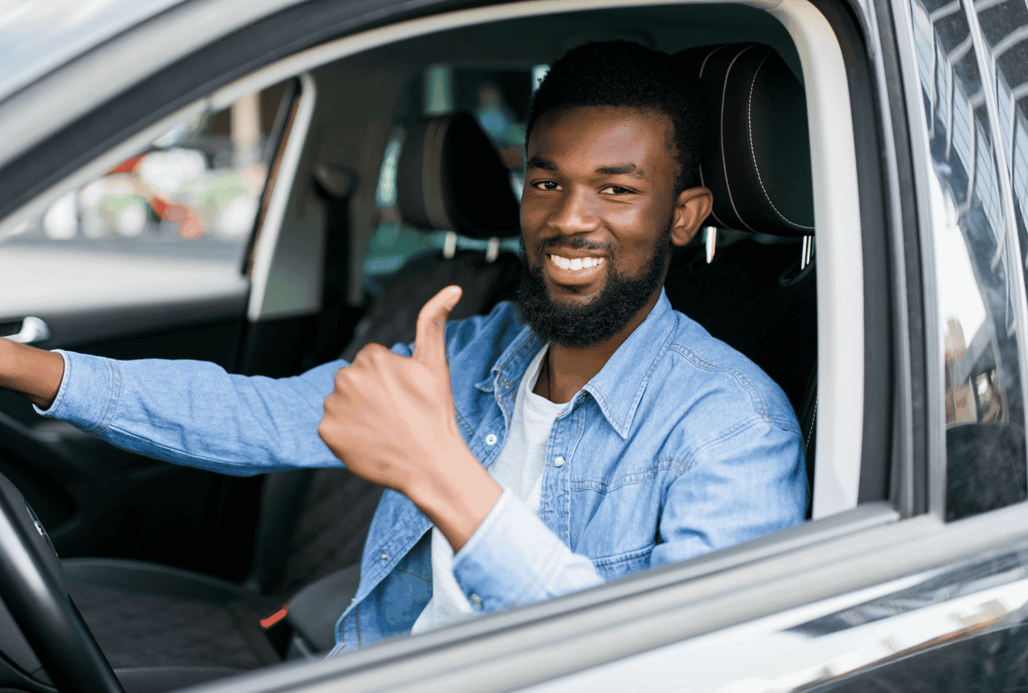 Driver in reliable car